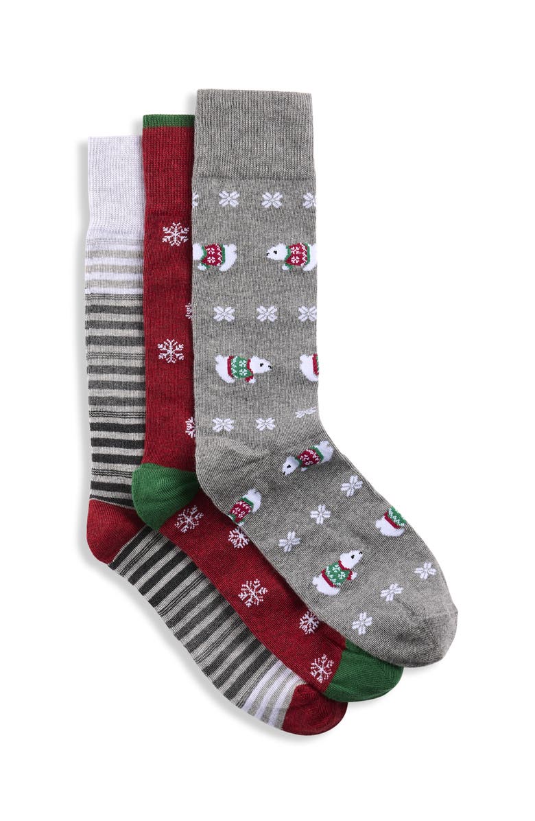 Synrgy by DXL Big & Tall 3-pk Sweater Weather Socks, Main, color, 