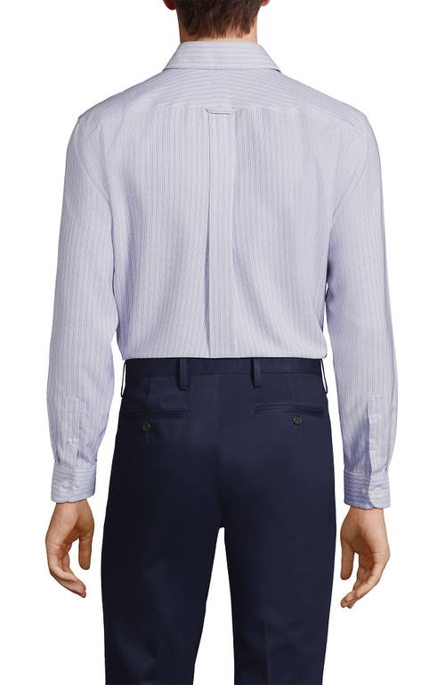 Lands' End Traditional Fit Solid No Iron Supima Oxford Dress Shirt In Blue