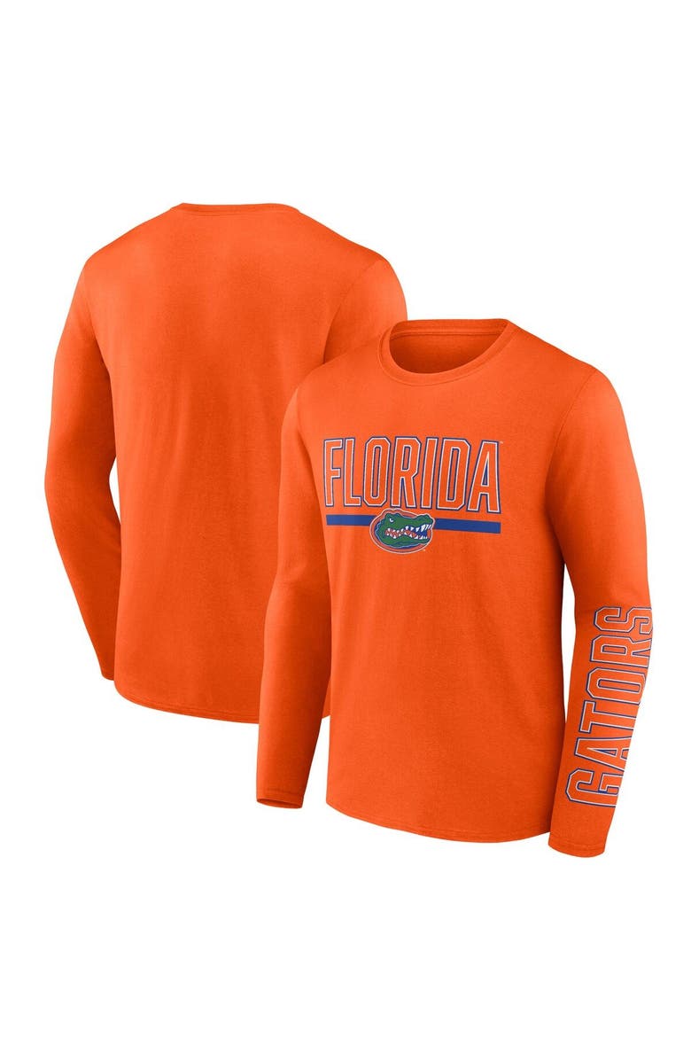 FANATICS Men's Fanatics Branded Orange Florida Gators Modern Two-Hit Long Sleeve T-Shirt, Alternate, color,