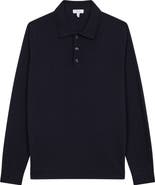 Reiss Trafford Long Sleeve Wool Polo Sweater
