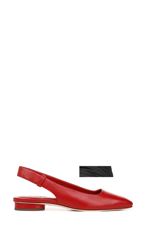 Vince Vida Slingback Flat In Crimson