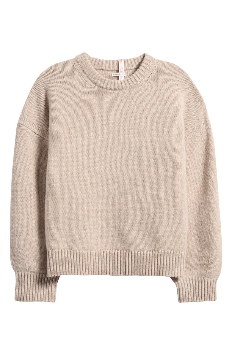 HOUSE OF CB Bear Chunky Relaxed Wool Sweater, Main, color, Oatmeal