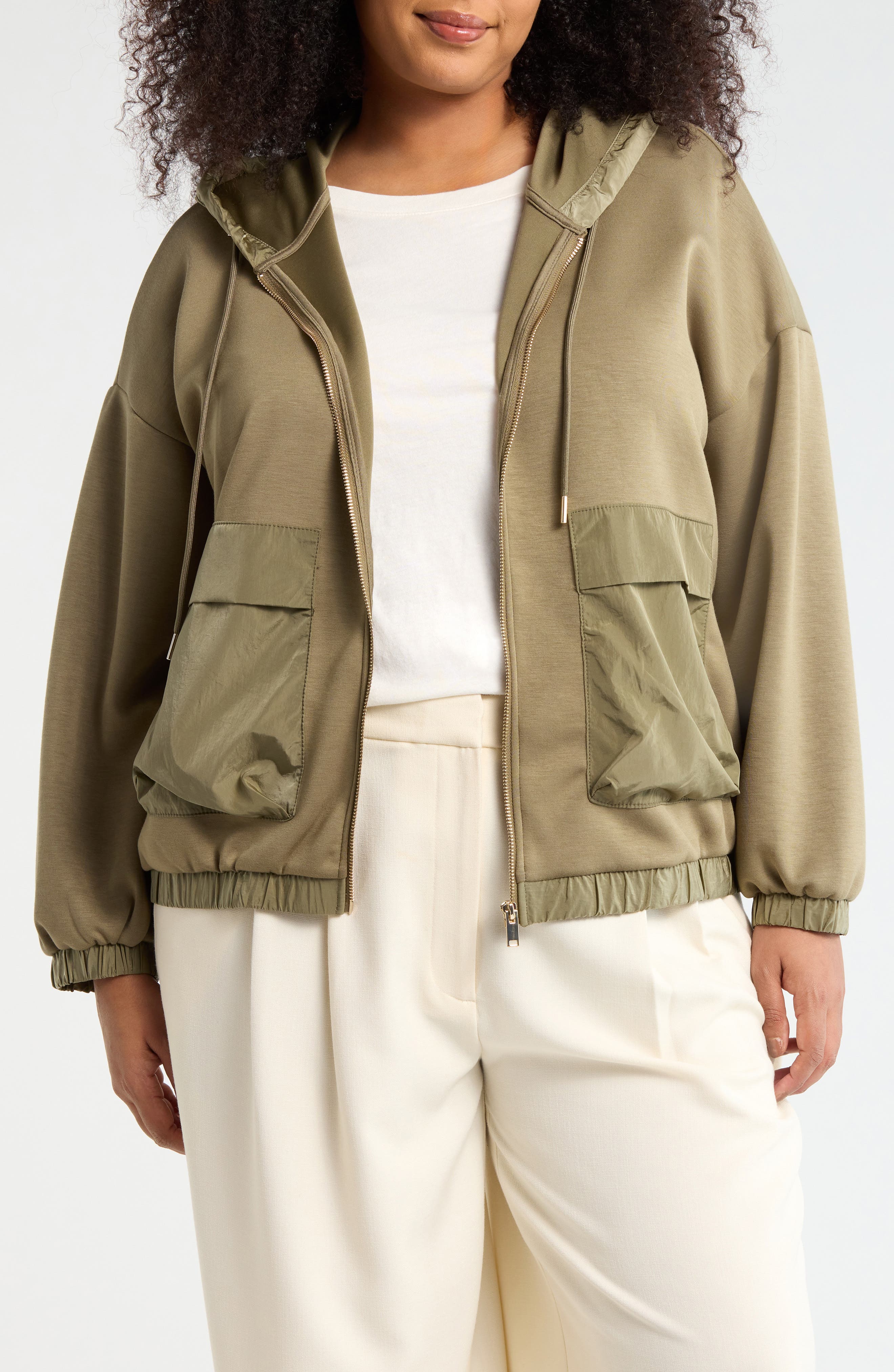 Mixed Media Full Zip Hoodie - image 3