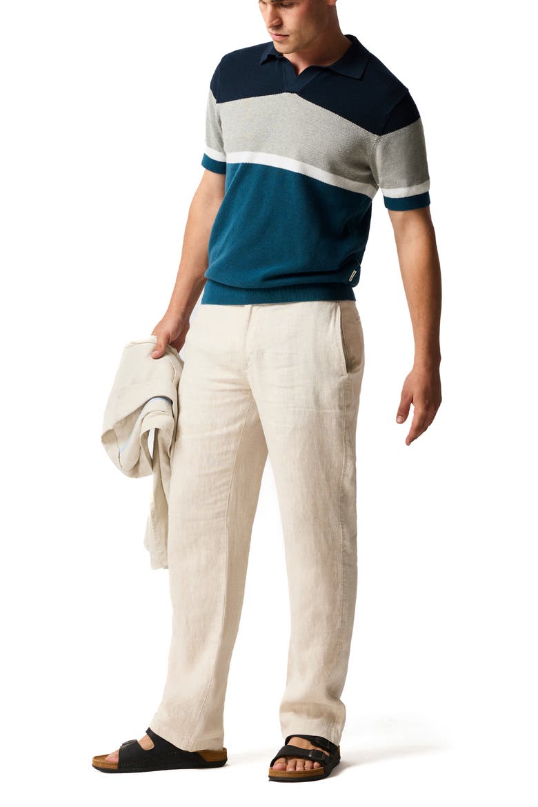 Brunswick Johnny Collar Polo Sweater, Alternate, color, TEAL