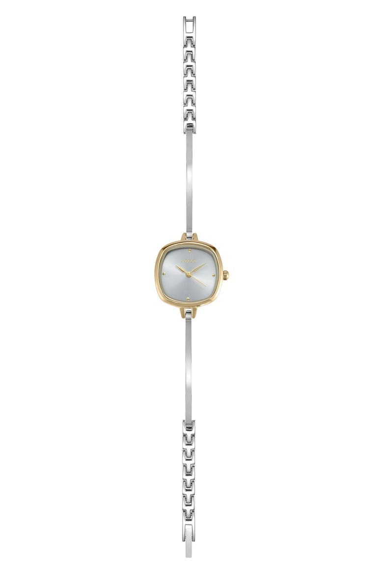 Square Case Slim Strap Watch, Alternate, color, SILVER / MIXED METAL