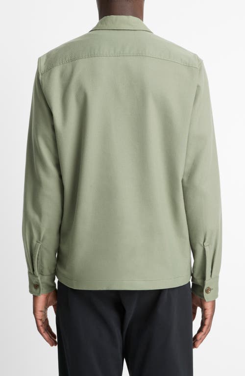 Vince Double Face Workwear Button-up Shirt In Broad Leaf