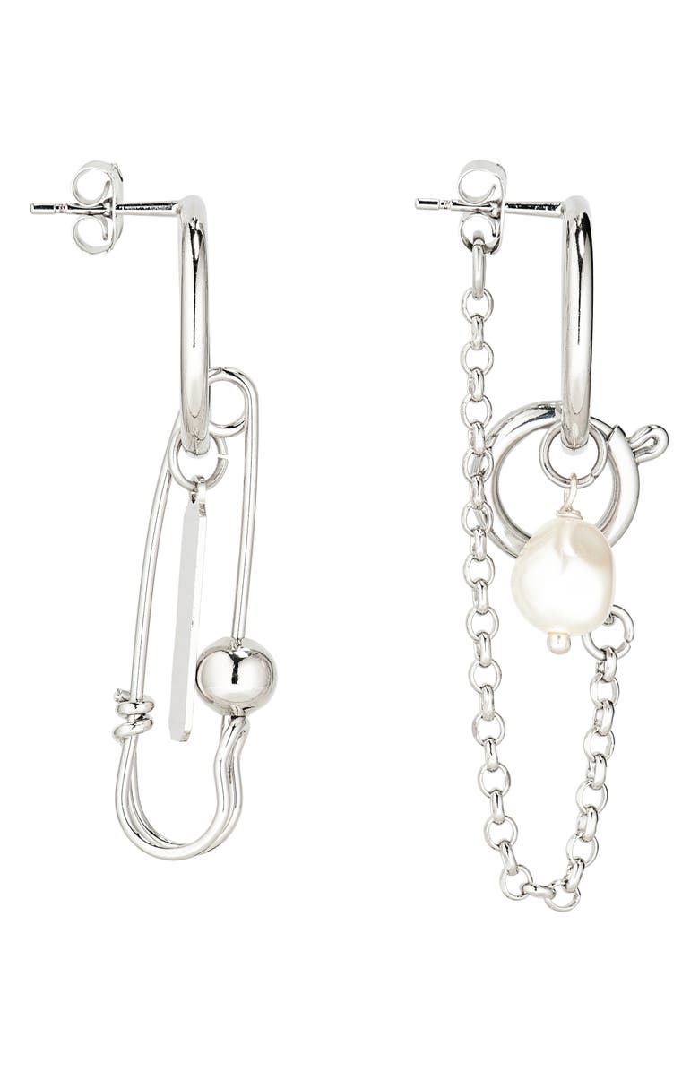 Justine Clenquet Tori Mismatched Frontal Hoop Earrings, Alternate, color, 