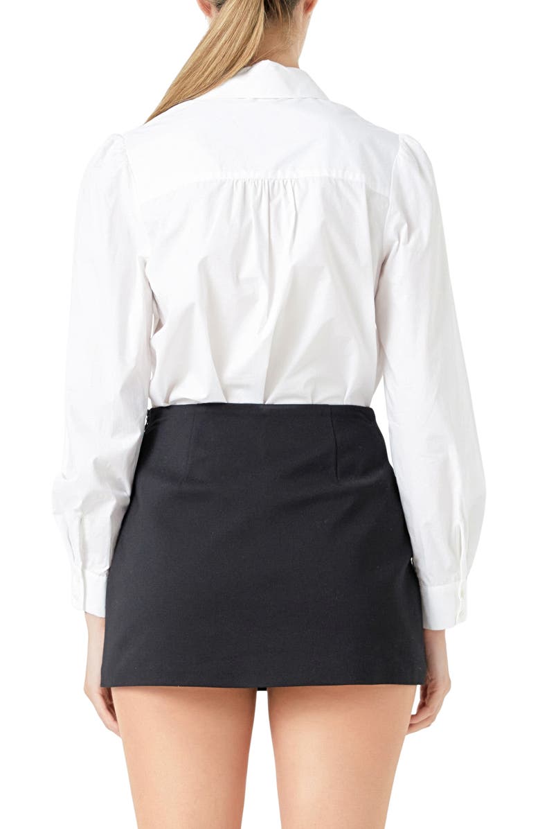 Endless Rose Rhinestone Embellished Button-Up Shirt, Alternate, color, 