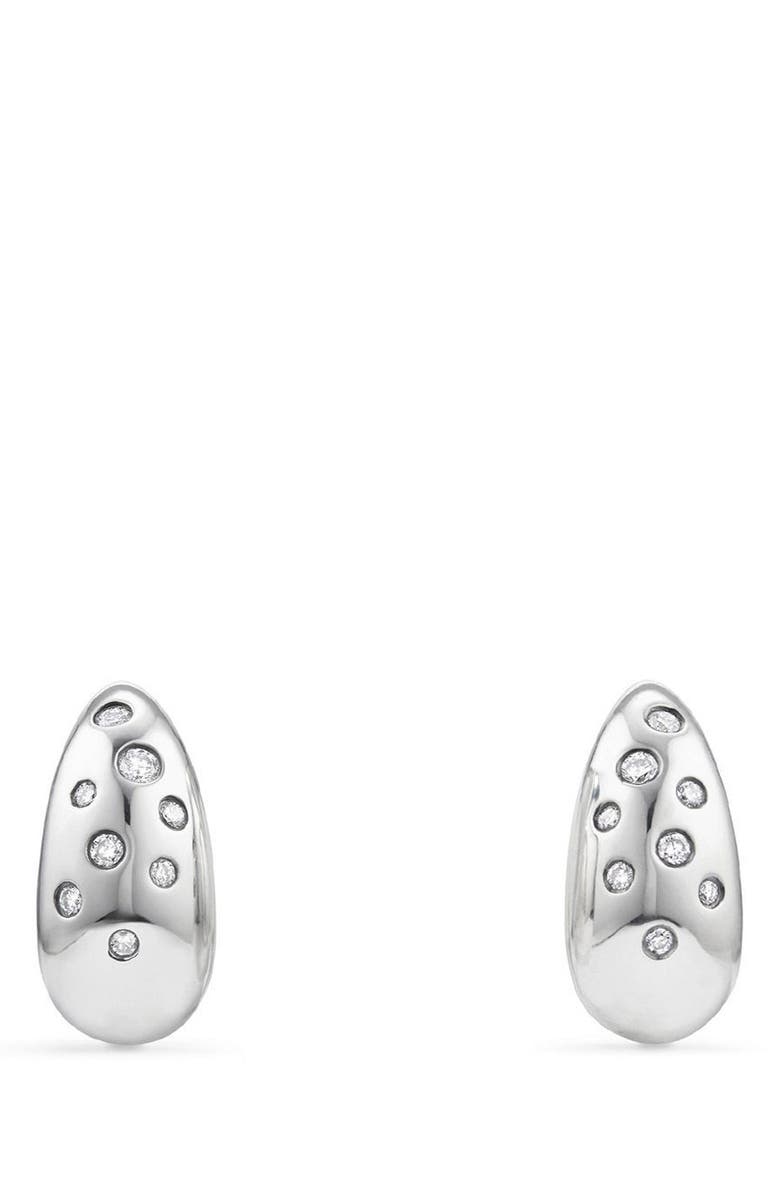 David Yurman Pure Form Earrings with Diamonds, 15mm, Main, color, 