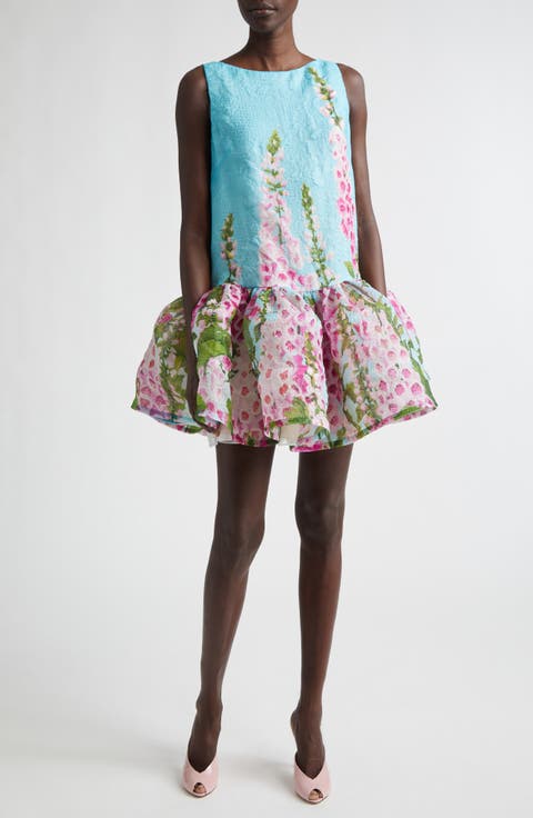 Foxglove Sleeveless Silk Blend Fit & Flare Dress