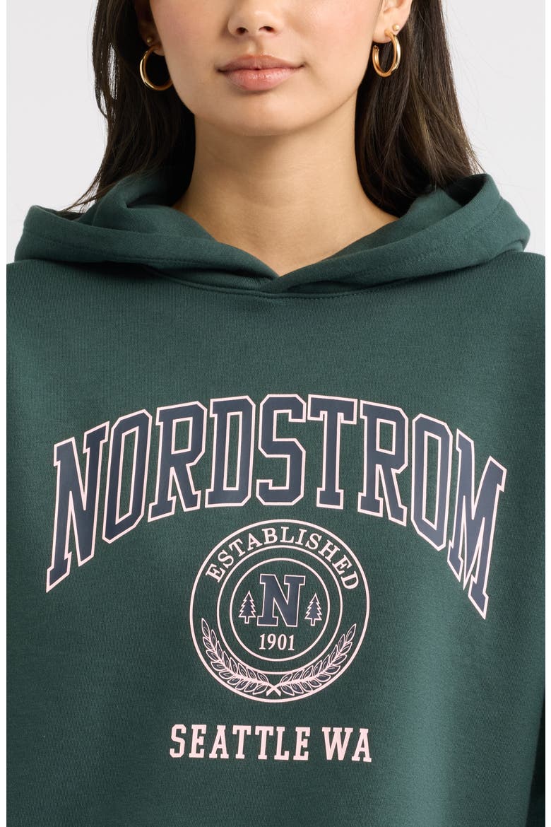 Graphic Hoodie, Alternate, color, GREEN- PINK NORDSTROM 125