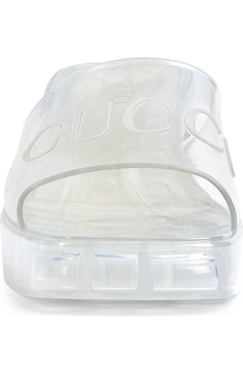 Gucci Plastique Logo Platform Slide Sandal, Alternate, color,