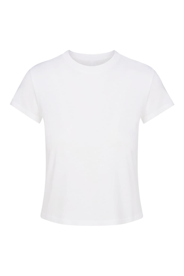 Relaxed Shrunken T-Shirt, Alternate, color, SNOW