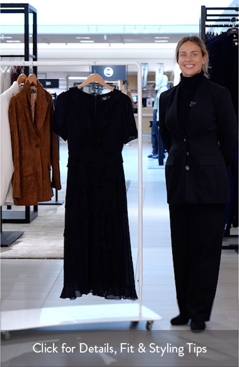 Noir Nights Ruffle Dress, sales video thumbnail