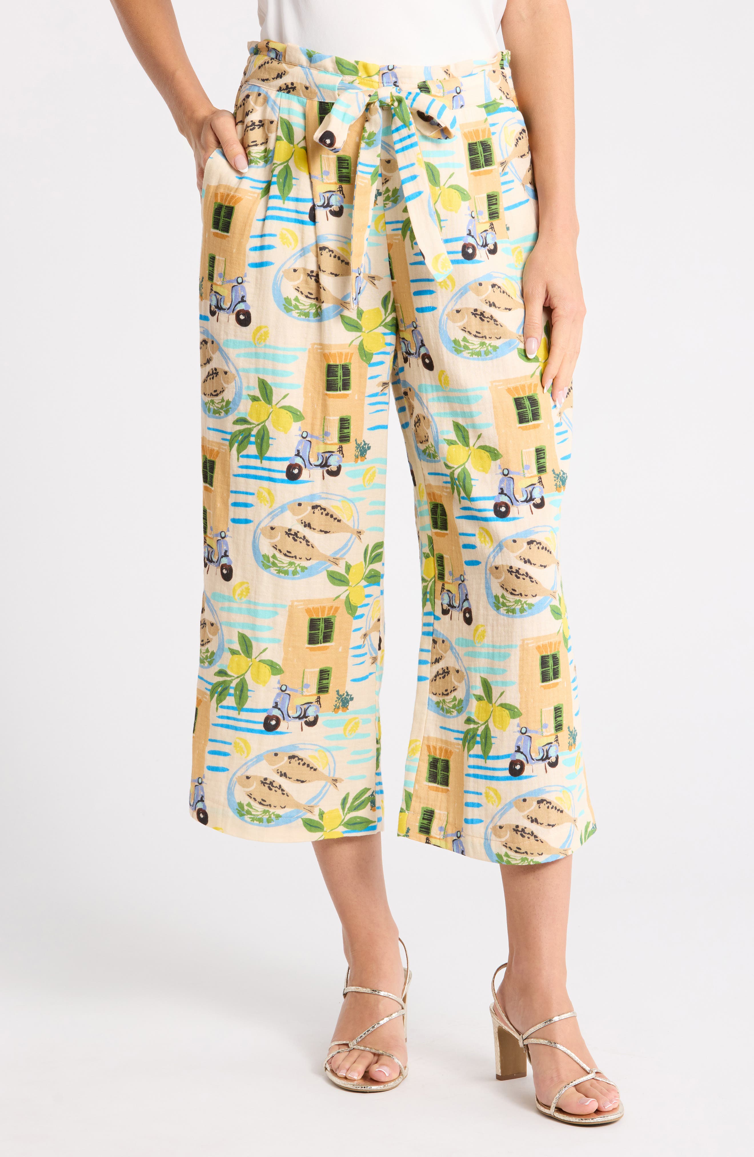 DR2 by Daniel Rainn Print Wide Leg Pants