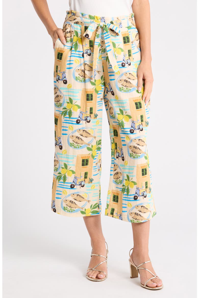 Print Wide Leg Pants, Main, color, CREAM