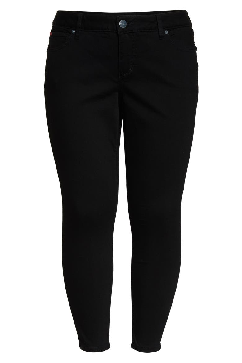 High Waist Ankle Skinny Jeans, Alternate, color, BLACK