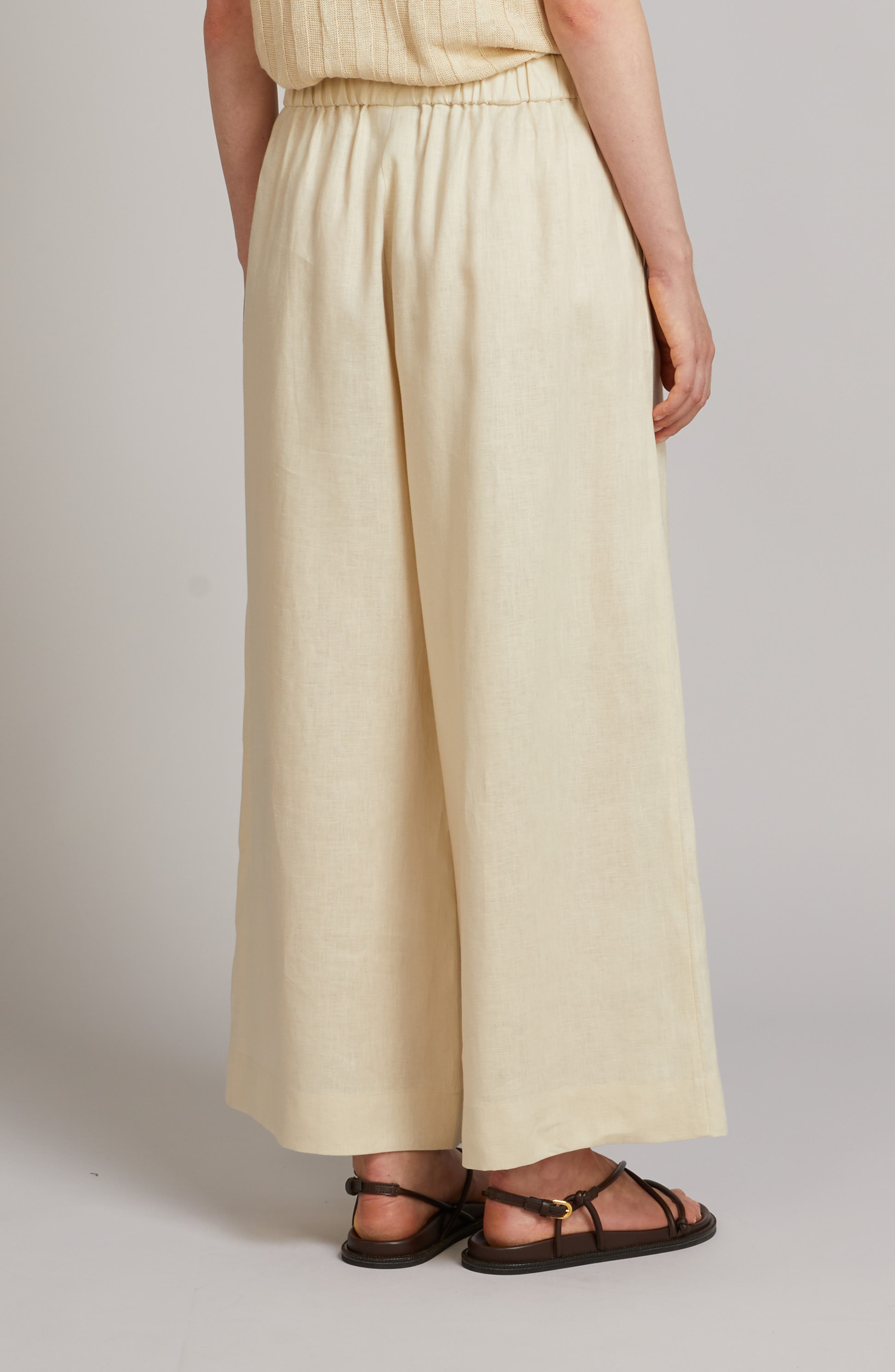 Canneti Wide Leg Linen Canvas Pants - image 2