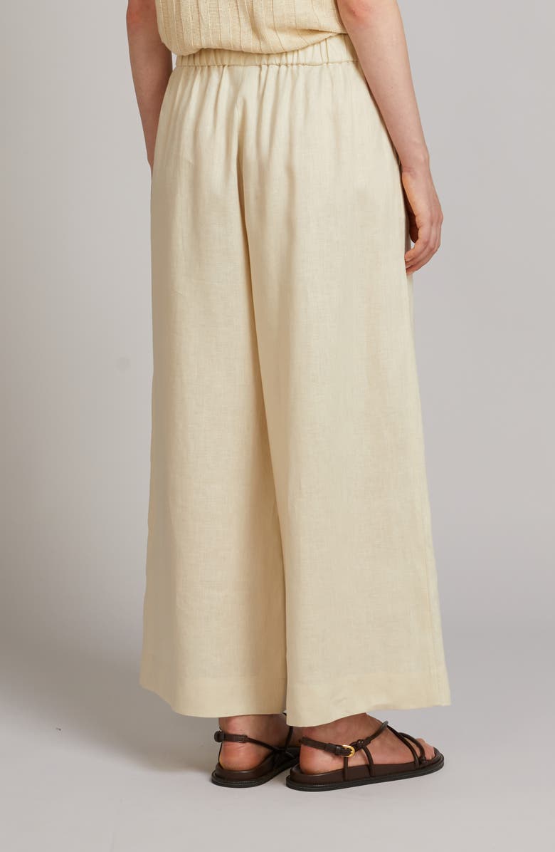 MM by Max Mara Canneti Wide Leg Linen Canvas Pants, Alternate, color,