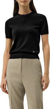 Lilysilk Women's Cashmere Fitted Short Sleeve Top