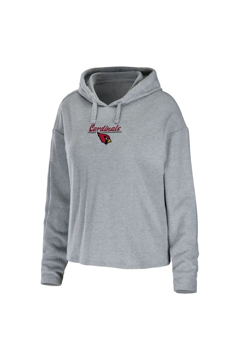 Women's WEAR by Erin Andrews Heathered Gray Arizona Cardinals Pullover Hoodie & Pants Lounge Set, Alternate, color, Heather Gray