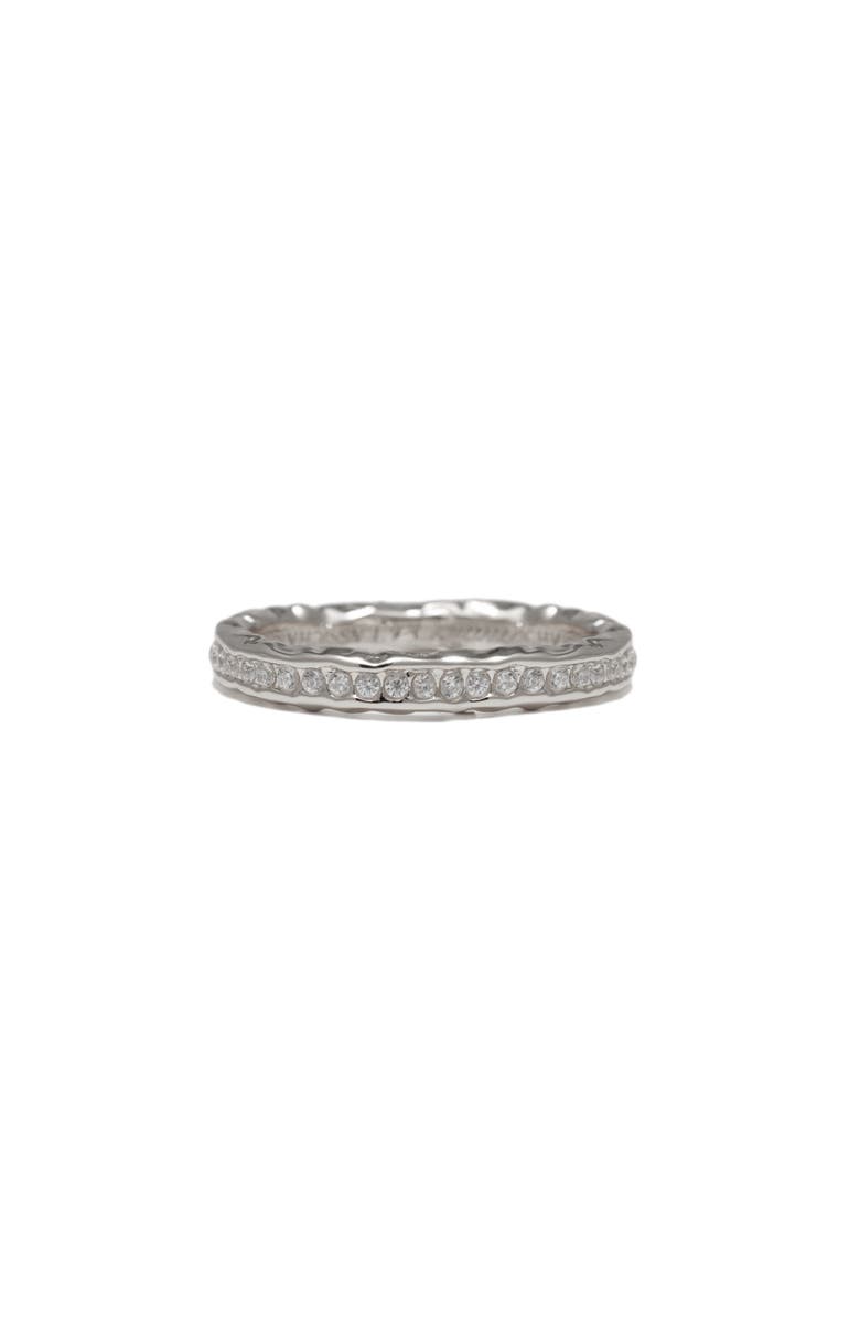 Classicharms Sophie Molten Eternity Stackable Ring, Main, color, Silver