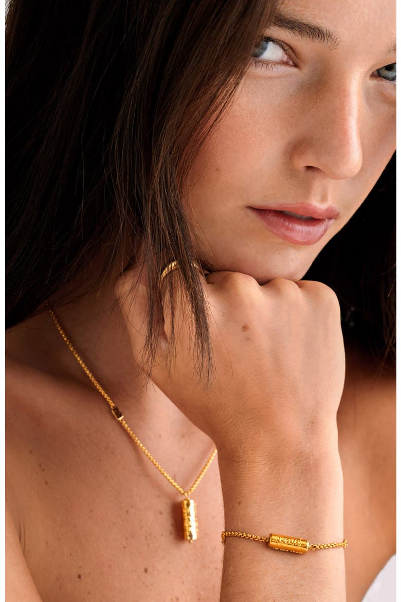 Love Language Bracelet, Alternate, color, Gold