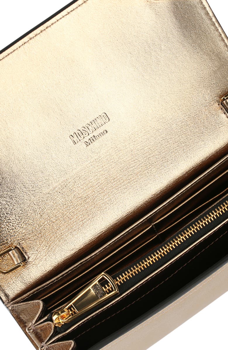 Moschino Logo Clutch, Alternate, color,