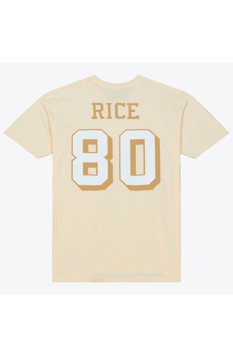 Mitchell 
Ness Men
s Mitchell 
Ness Jerry Rice Cream San Francisco 49ers Sandman Name 
Number T-Shirt, Alternate, color, Cream