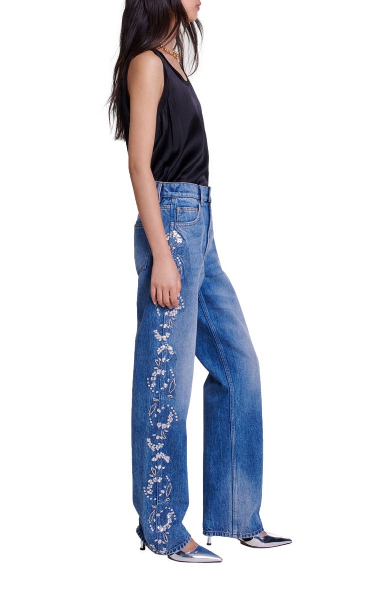 maje Silk tank top, Alternate, color, Black