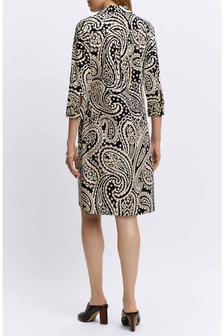 Sloane Paisley Shirtdress, Alternate, color, BLACK/WHITE