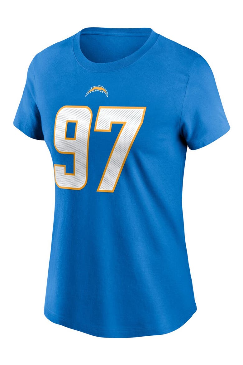 Women's Nike Joey Bosa Powder Blue Los Angeles Chargers Name & Number T-Shirt, Main, color, POWDER BLUE