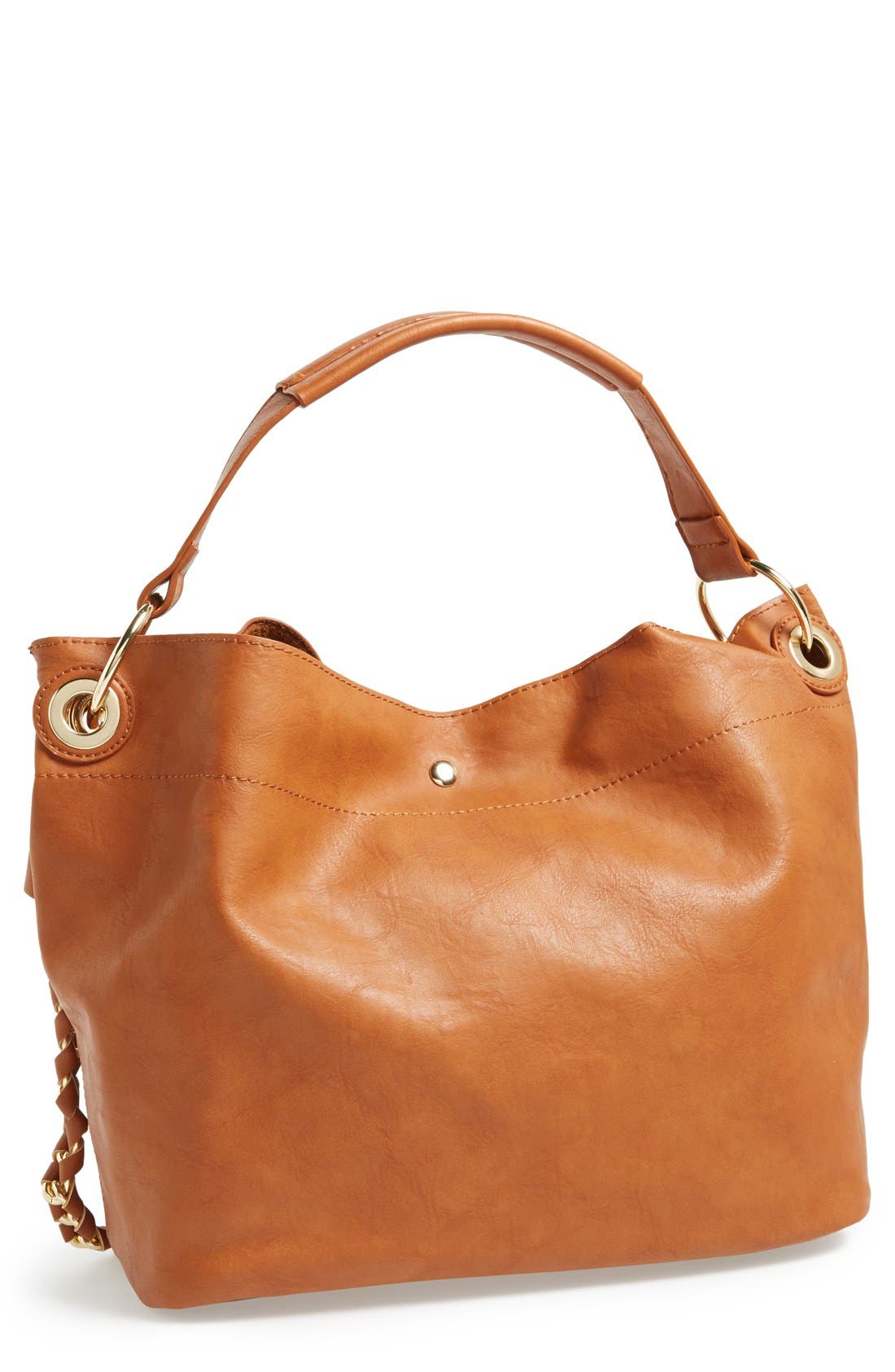 Slouchy Bucket Bag, Main, color, COGNAC
