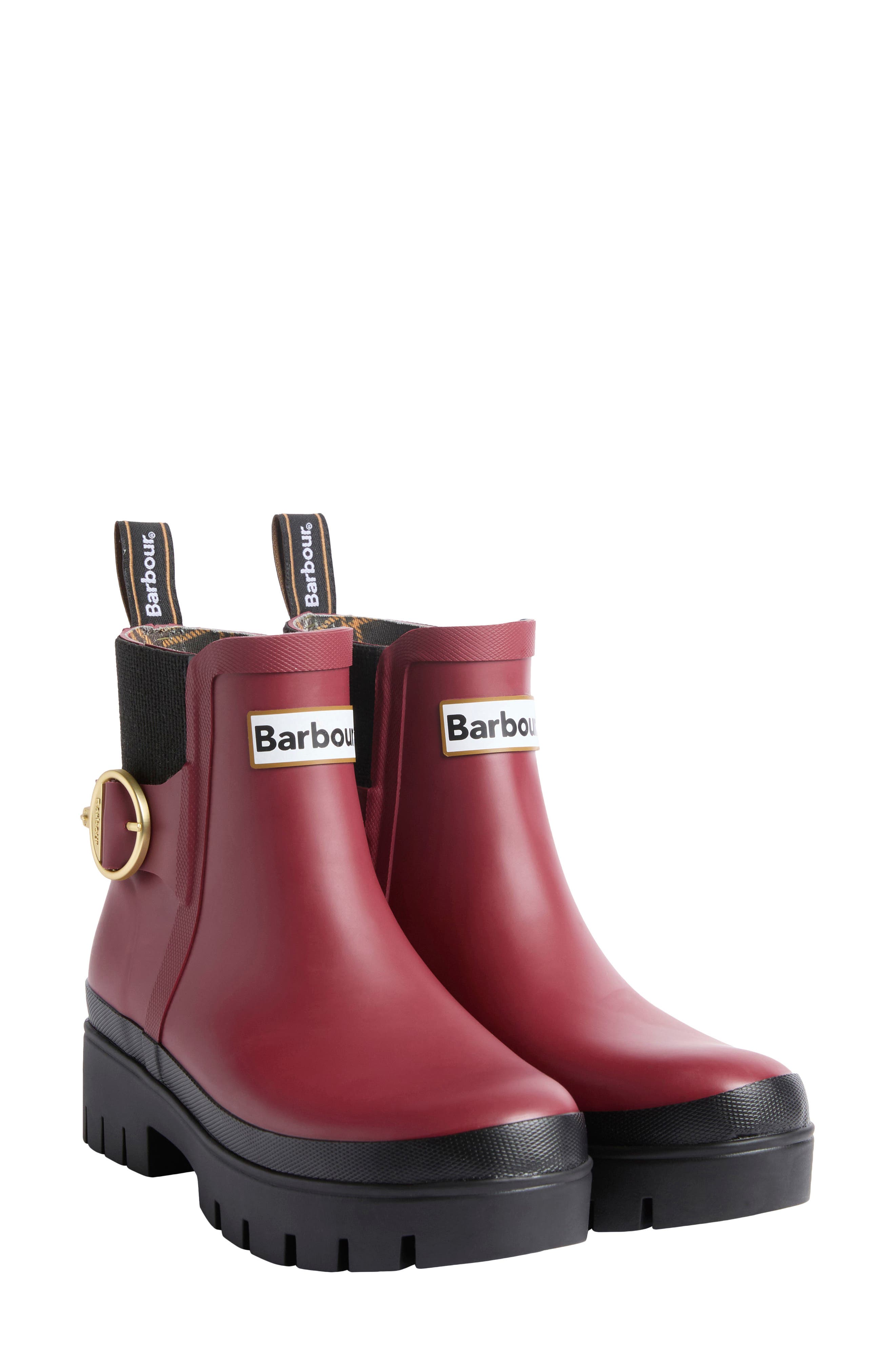Hepburn Ankle Rain Boot, Alternate, color, CRANBERRY RED