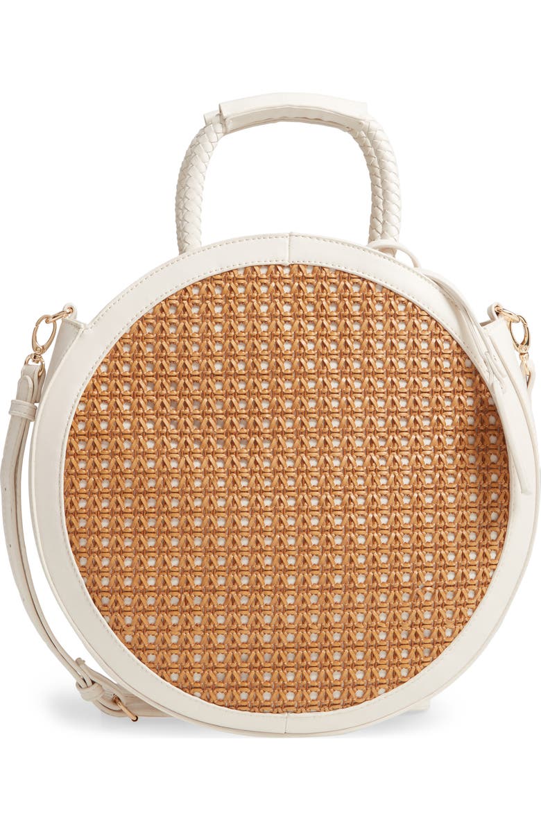 Sole Society Nikole Faux Leather Circle Tote, Main, color,