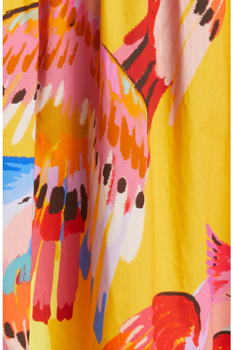 Neon Macaws Puff Sleeve Cotton Maxi Dress, Alternate, color, NEON MACAWS