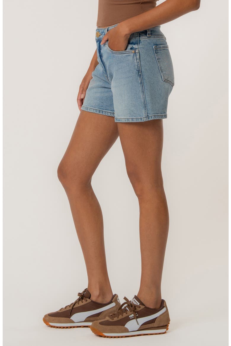 Jane High Waist Denim Shorts, Alternate, color, PEACEFUL