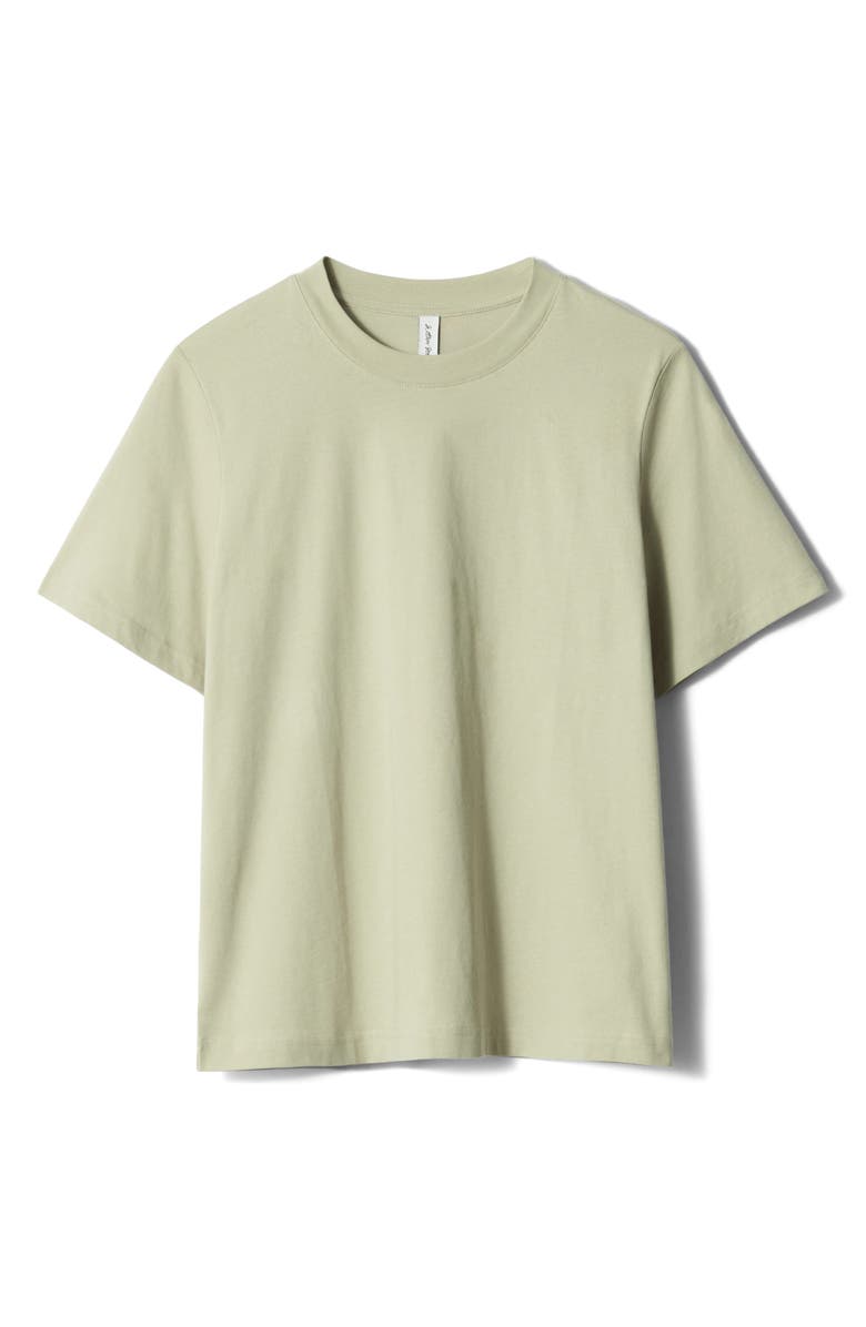 & Other Stories Lilly Crewneck T-Shirt, Alternate, color, Green Dusty Light