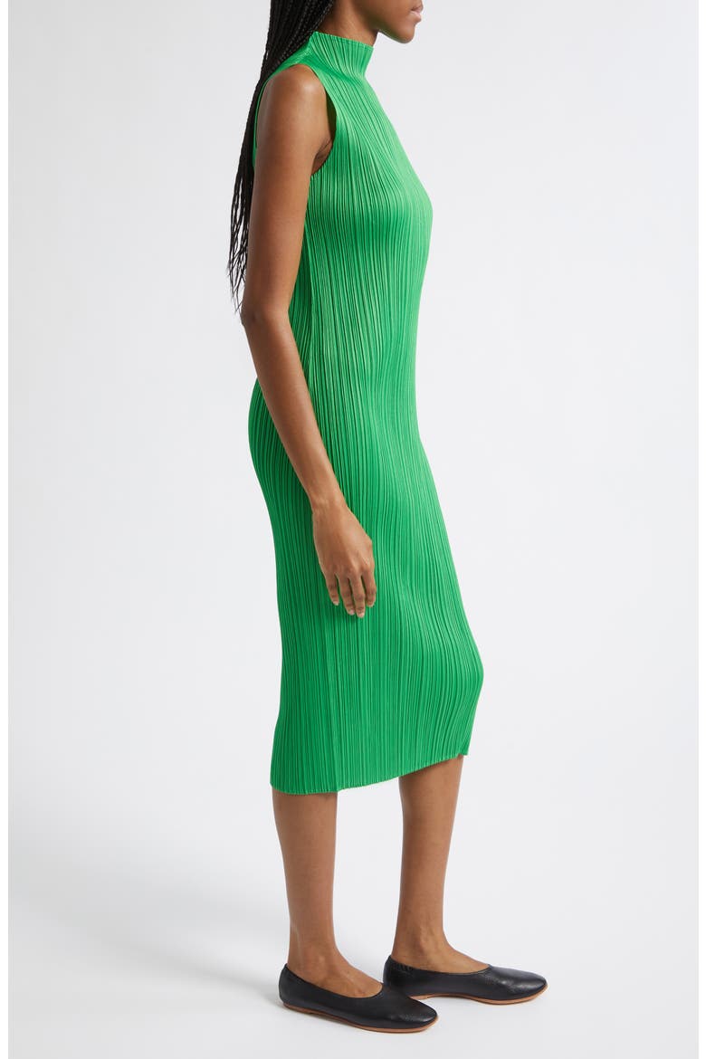 Monthly Colors April Pleated Midi Dress, Alternate, color, GREEN