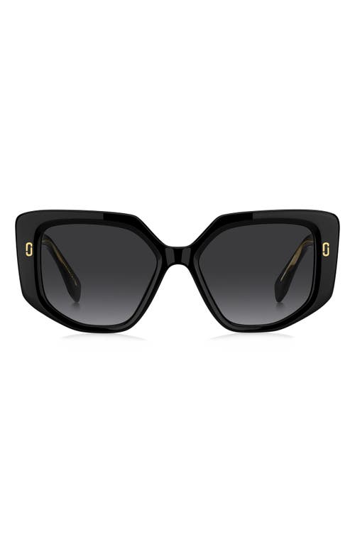 Marc Jacobs 52mm Gradient Square Sunglasses In Black