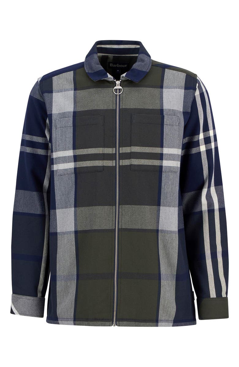 Barbour Lannich Tartan Cotton Twill Zip-Up Shirt Jacket, Alternate, color, Fernwood Tartan