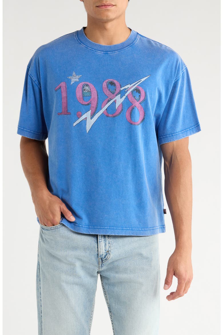 1988 Cotton Graphic T-Shirt, Main, color, BLUE