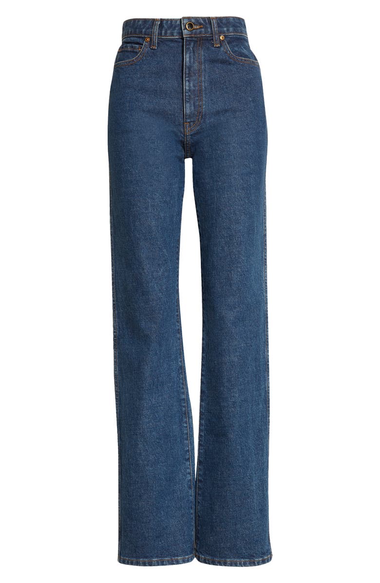 Khaite The Danielle High Waist Straight Leg Jeans, Alternate, color, 