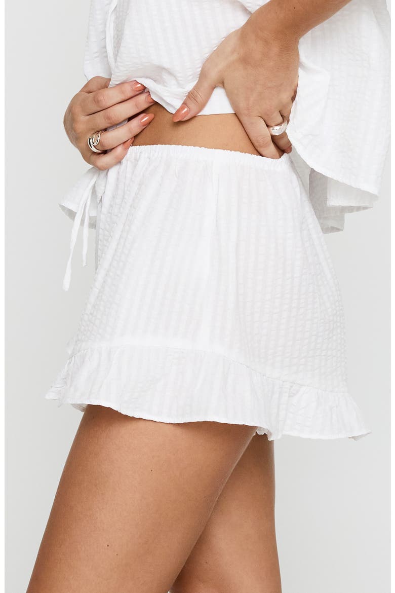 Santabelle Frill Shorts, Alternate, color, WHITE