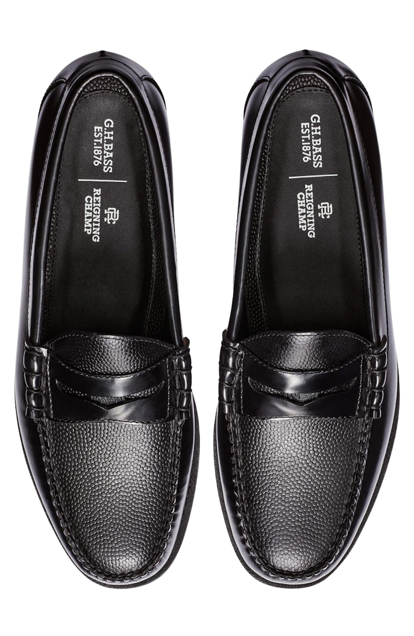G.H.BASS x Reigning Champ Larson Weejuns Penny Loafer, Alternate, color, Black