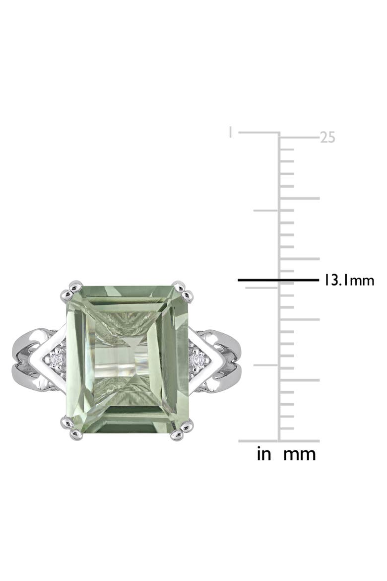 Gemstones & White Topaz Cocktail Ring, Alternate, color, Green Quartz