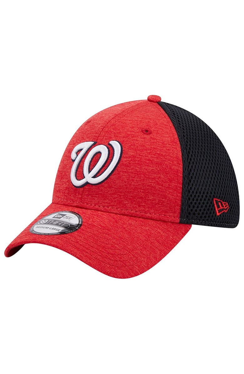 New Era Men's New Era Red Washington Nationals Shadow Neo 39THIRTY Flex Hat, Main, color, Red