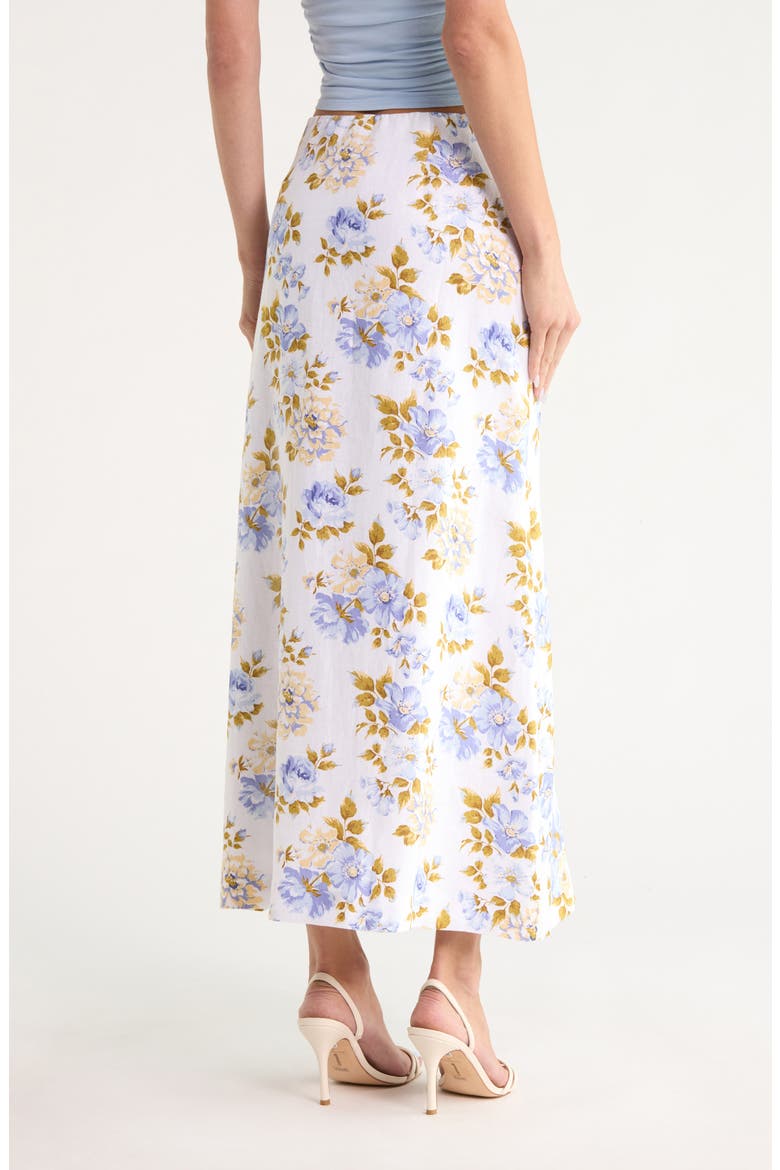 Andi Linen Midi Skirt, Alternate, color, ROMANTIC