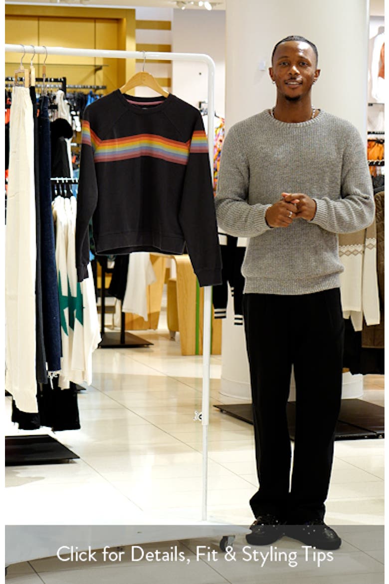 Anytime Stripe Raglan Sweatshirt video