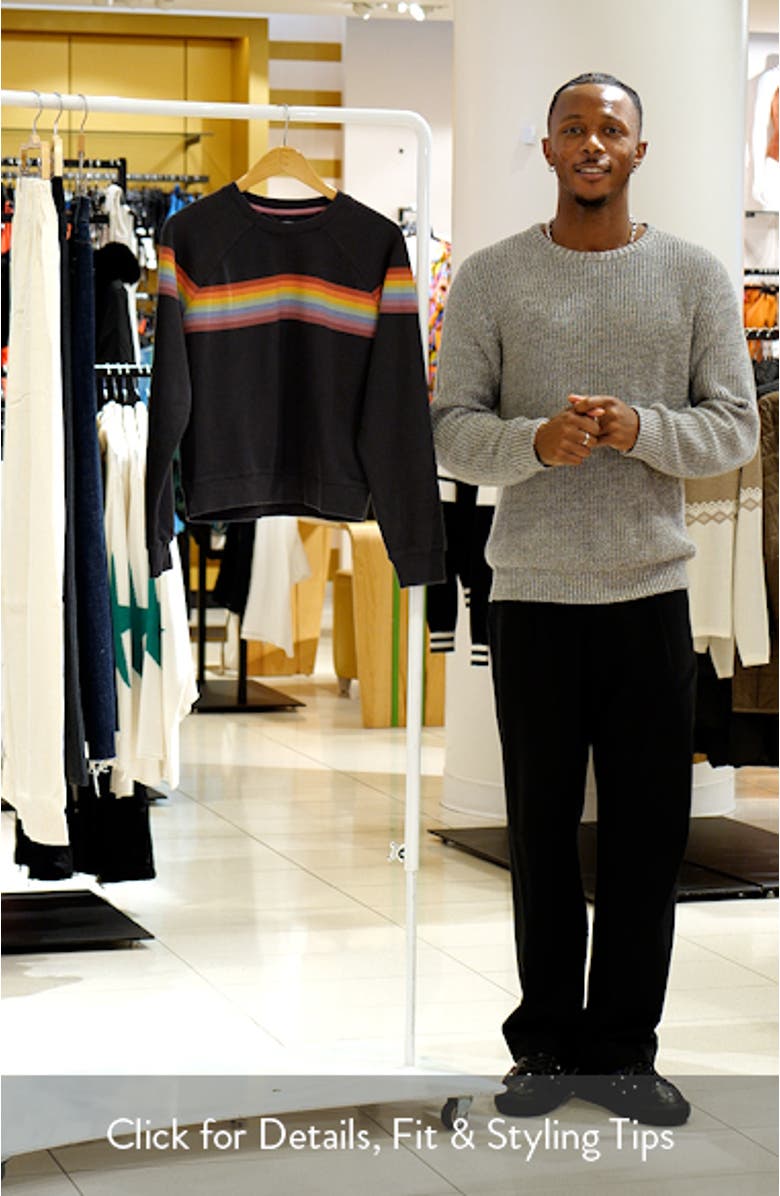 Anytime Stripe Raglan Sweatshirt, sales video thumbnail
